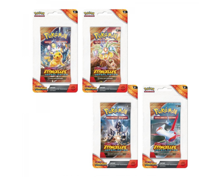 Lot de 4 Boosters Sous Blister - Écarlate et Violet Étincelles Déferlantes - NEUF VF