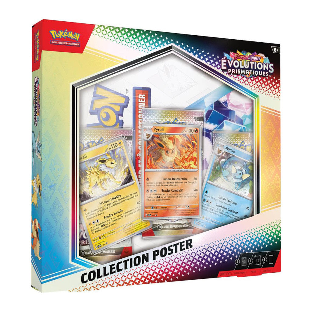 Coffret Collection Poster EV08.5 Évolutions Prismatiques Pyroli, Aquali et Voltali